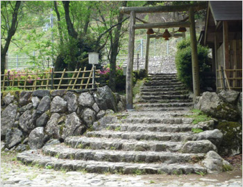 鵜の瀬の入口付近(白石神社)